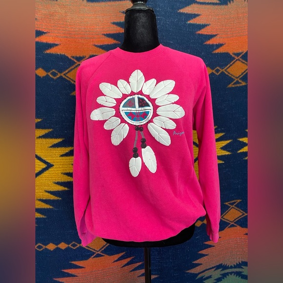 Vintage Hanes Graphic Crewneck Sweater! Size XL 42-44! Dreamcatcher Graphic. - Picture 1 of 8